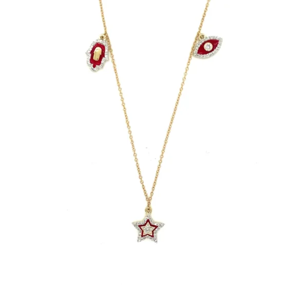 Enamel Charm Charm Necklace