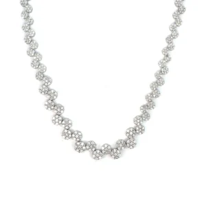 Cluster Diamond Statement Necklace
