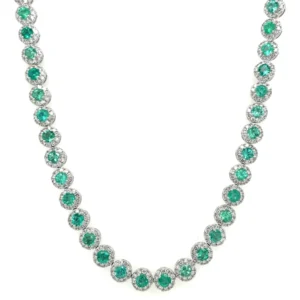 Halo Emerald Statement Necklace