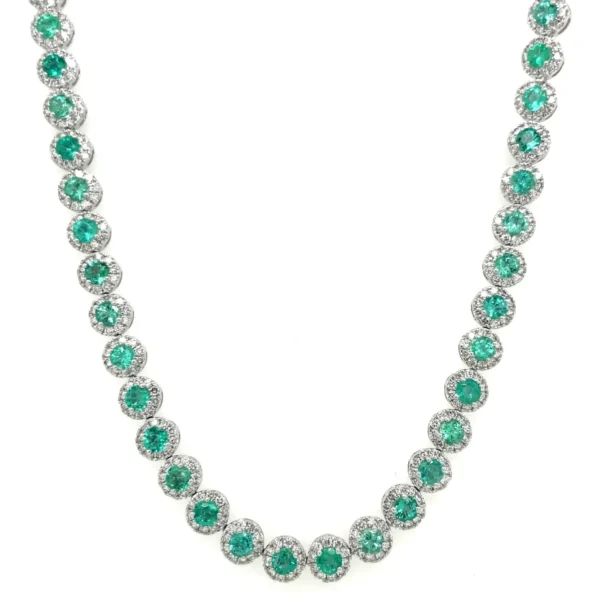 Halo Emerald Statement Necklace