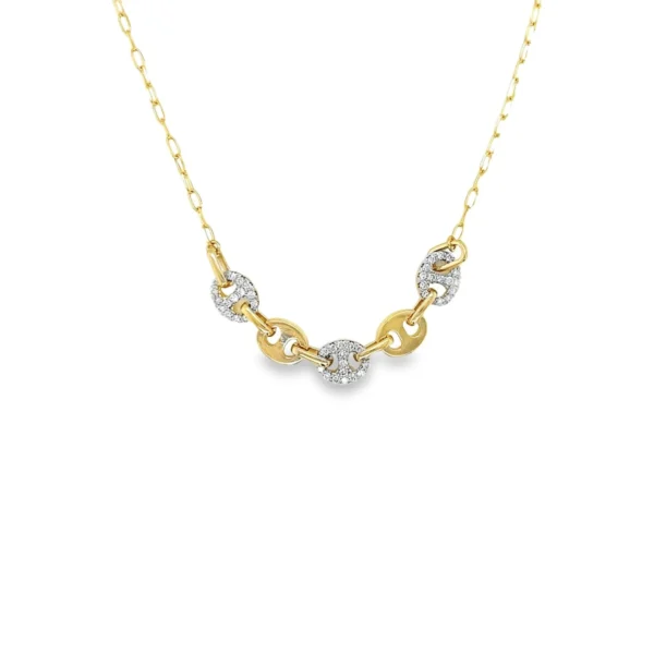 Diamond Link Pendant Necklace