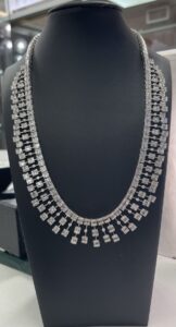 Diamond Fringe Statement Necklace