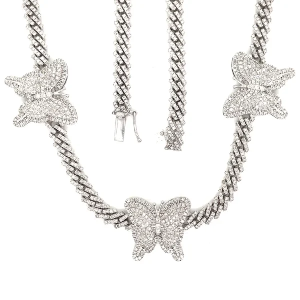 Butterfly Diamond Link Necklace