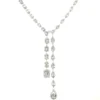 Diamond Y Drop Statement Necklace