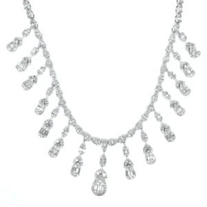Diamond Fringe Statement Necklace