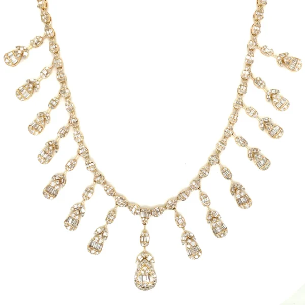 Diamond Fringe Statement Necklace