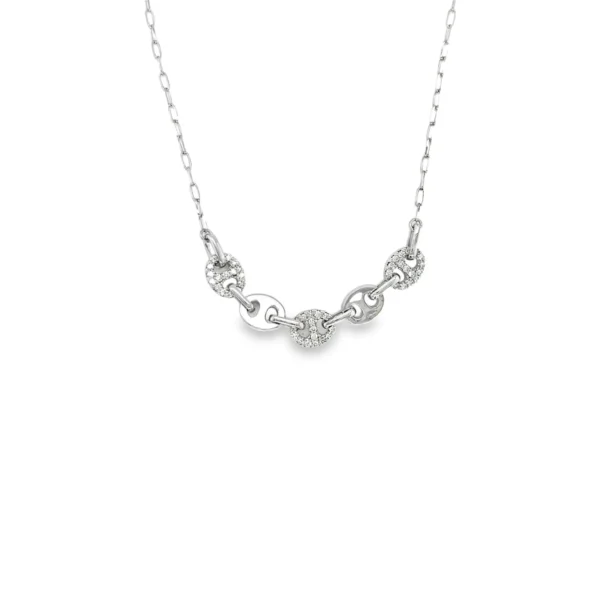 Diamond Link Pendant Necklace