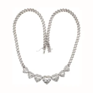 Heart Diamond Link Necklace