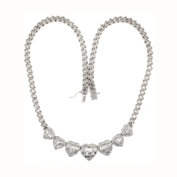 Heart Diamond Link Necklace