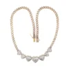 Heart Diamond Link Necklace