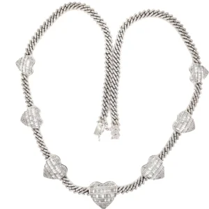 Heart Diamond Link Necklace