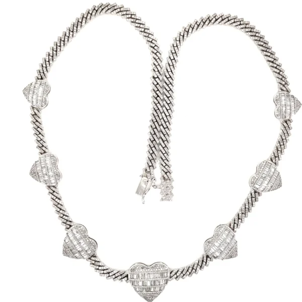 Heart Diamond Link Necklace