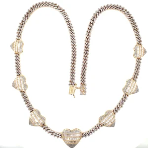 Heart Link Diamond Necklace