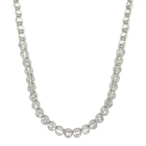 Diamond Cluster Statement Necklace