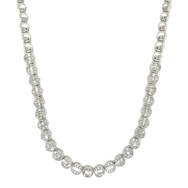 Diamond Cluster Statement Necklace