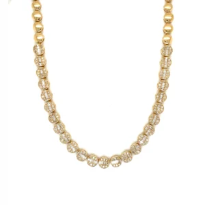 Diamond Circle Statement Necklace