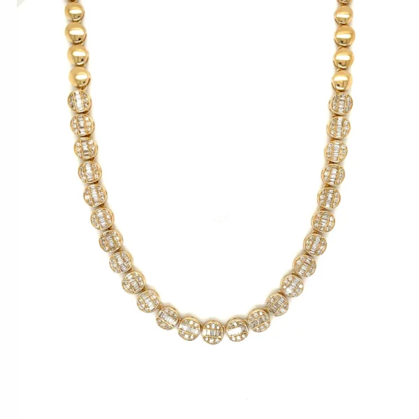 Diamond Circle Statement Necklace