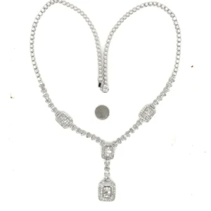 Diamond Drop Statement Necklace