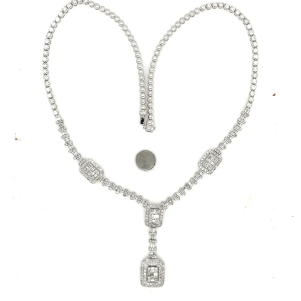 Diamond Drop Statement Necklace