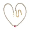 Ruby Diamond Link Necklace