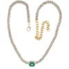 Emerald Diamond Link Necklace