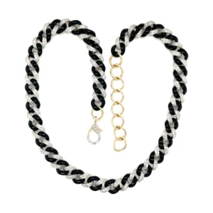 Black Diamond Link Necklace