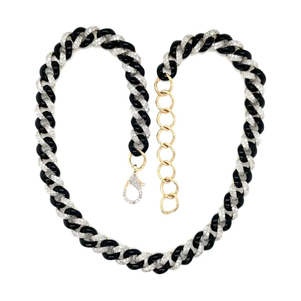 Black Diamond Link Necklace