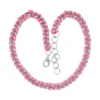 Pink Enamel Link Necklace