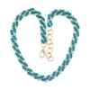 Turquoise Enamel Chain Necklace
