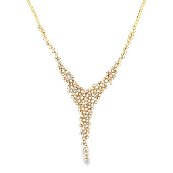 Diamond Cluster Statement Necklace