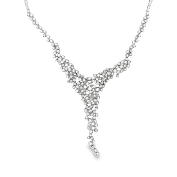 Diamond Cluster Statement Necklace