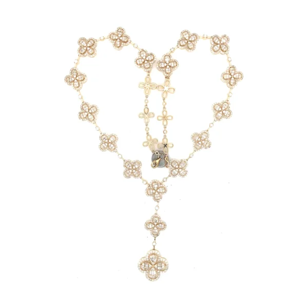 Floral Diamond Statement Necklace