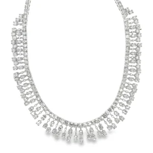 Diamond Fringe Statement Necklace