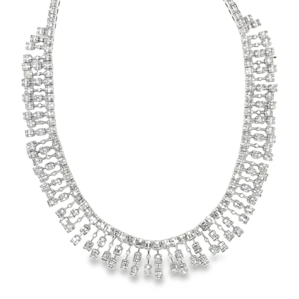 Diamond Fringe Statement Necklace