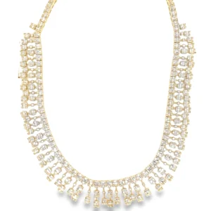 Diamond Fringe Statement Necklace