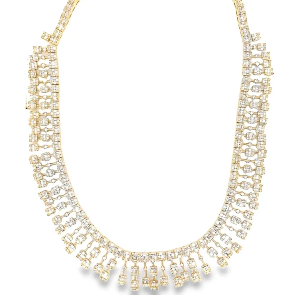 Diamond Fringe Statement Necklace