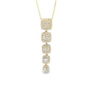 Geometric Diamond Drop Necklace
