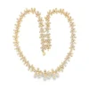 Floral Diamond Statement Necklace