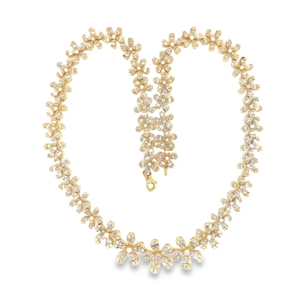 Floral Diamond Statement Necklace