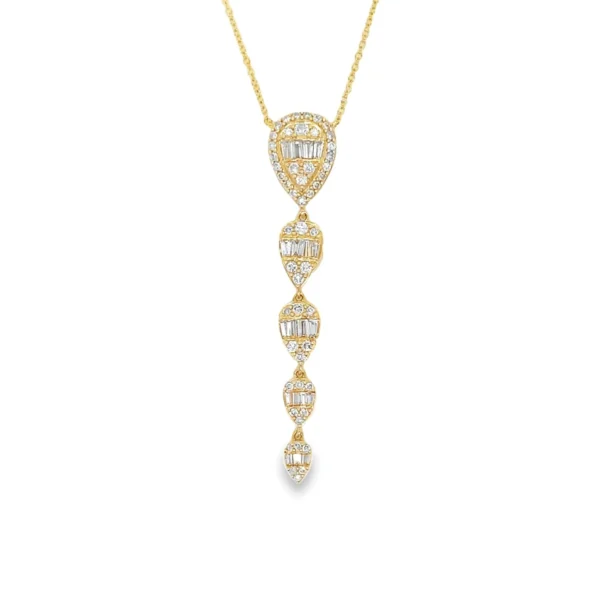 Drop Diamond Pendant Necklace