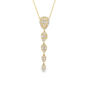 Teardrop Diamond Drop Necklace