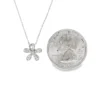 Diamond Flower Pendant Necklace