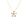 Floral Diamond Pendant Necklace