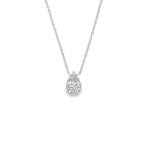 Teardrop Diamond Pendant Necklace