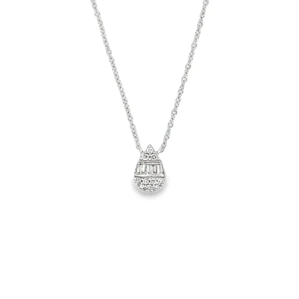 Teardrop Diamond Pendant Necklace