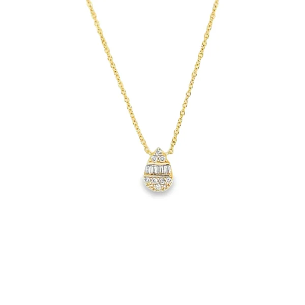 Teardrop Diamond Pendant Necklace