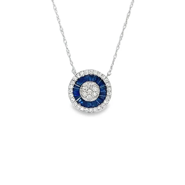 Round Gemstone Diamond Necklace
