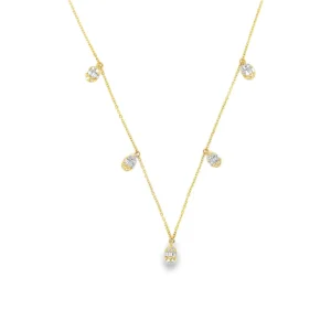 Diamond Station Drop Necklace