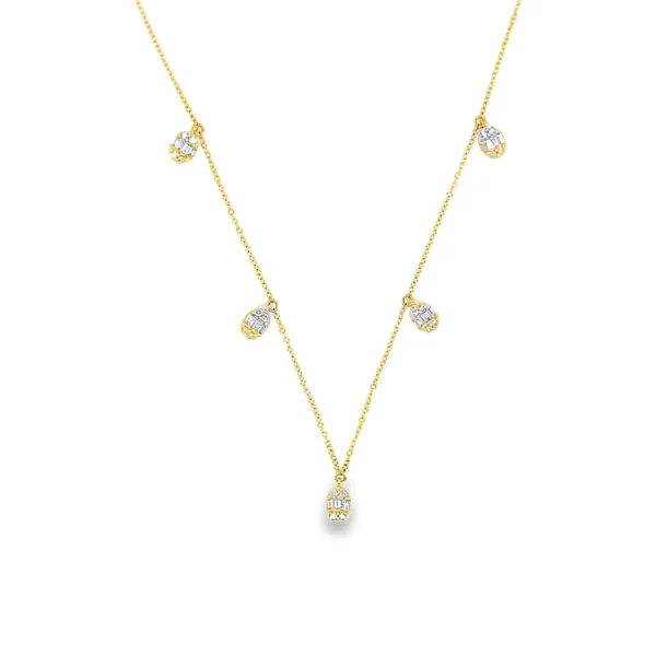 Diamond Station Drop Necklace