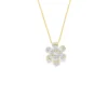 Floral Diamond Pendant Necklace